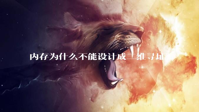 内存为什么不能设计成二维寻址？